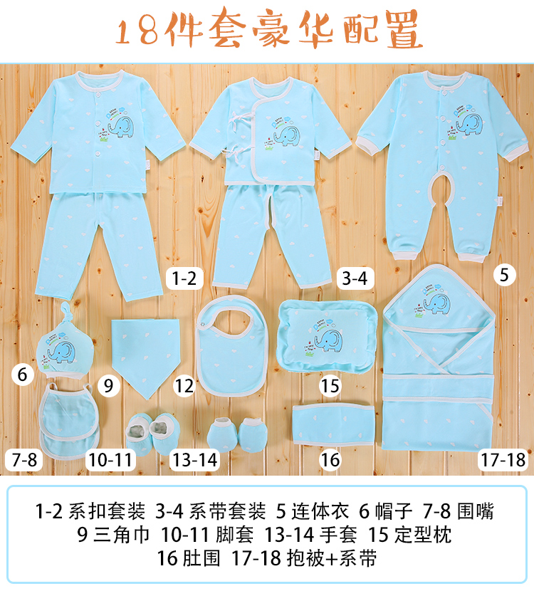 Quần áo trẻ em cotton 0-3 tháng 6 sơ sinh bộ quà tặng mùa thu và mùa đông quần áo quà tặng đầu tiên trăng tròn bé nguồn cung cấp