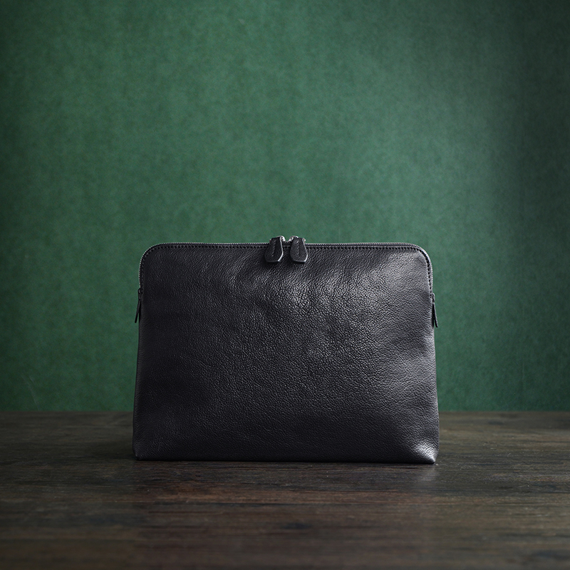 Pastoral Soft Leather Handbag Men's High-end Envelope Bag Genuine Leather Casual Men's Hand Grip Bag Original Hand Grab Bag Big Capacity-Taobao