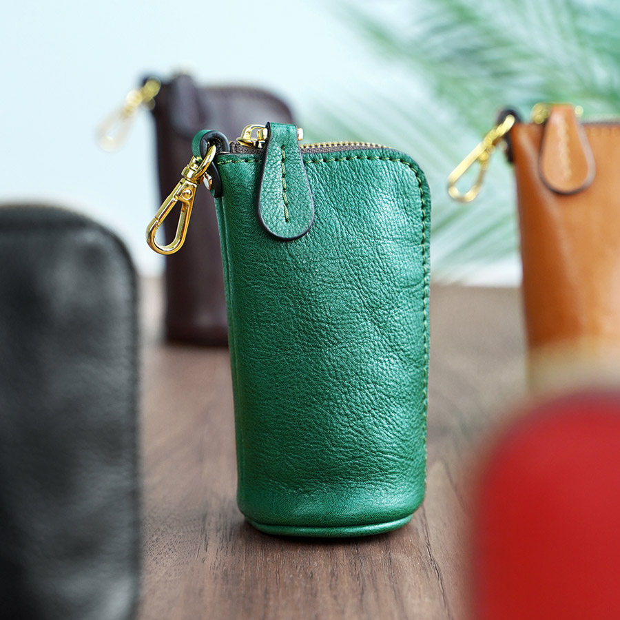 Pastoral Manual Car Key Bag Men Genuine Leather Small Bag Soft Carry-zero Wallet Woman Large Capacity Cow Leather Key Containing Bag-Taobao