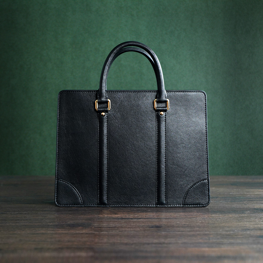 Pastoral men's official bag hand-made handheld handbag simple leather male briefcase business Japanese handbag