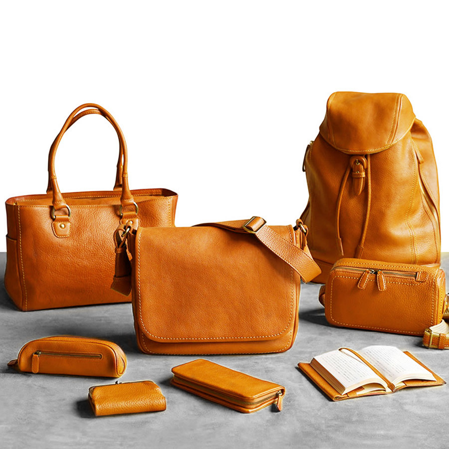 Mu Shi handmade leather goods custom briefcase leather bag imported vegetable tanned cowhide niche handmade bag private custom leather bag