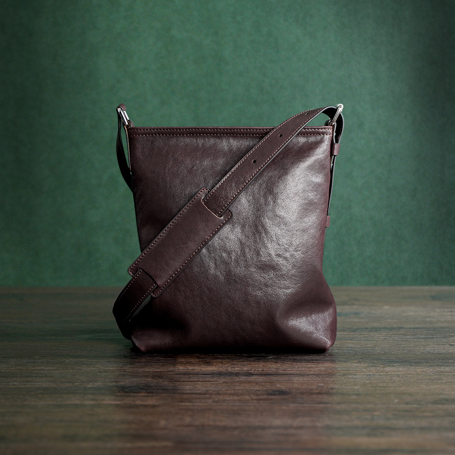 Shepherd MOOSHI Handmade Custom Leather Bag Classic Original Casual Soft Bag Imported Bull Leather Vegetarian Day Style Single Shoulder Bag