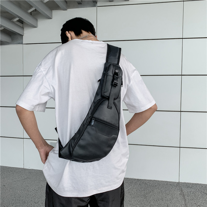 Chest Bag Men's Mobile Phone Casual Men's Single Shoulder Diagonal Satchel Bag SOFT-CONTAINED SMALL BAG Shoulder Bag Han Edition Tide Sports Men's Bag