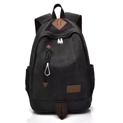 Fashion trend backpack ins casual canvas backpack retro travel high school college student school bag men's and women's computer