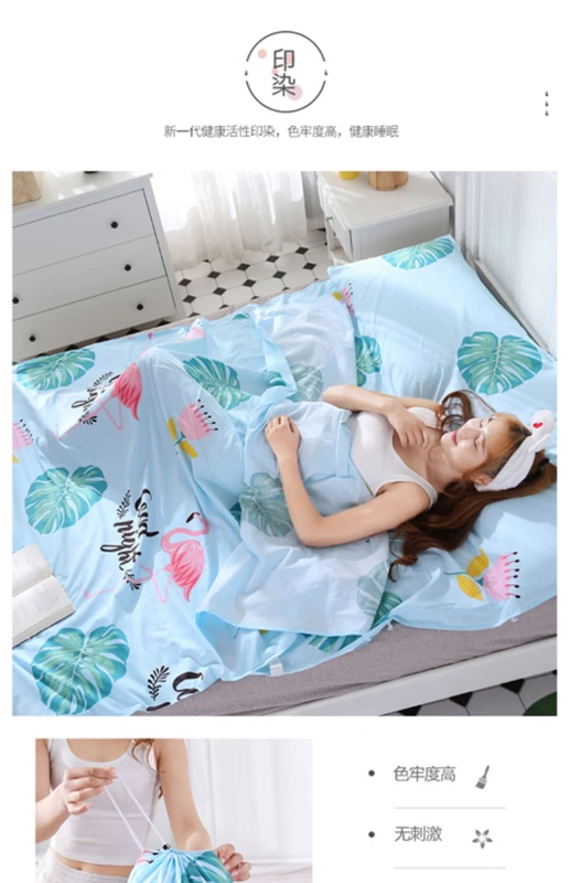 Khách sạn du lịch bông qua túi ngủ bẩn tấm bông du lịch sức khỏe khách sạn di động người lớn siêu nhẹ túi ngủ ngoài trời