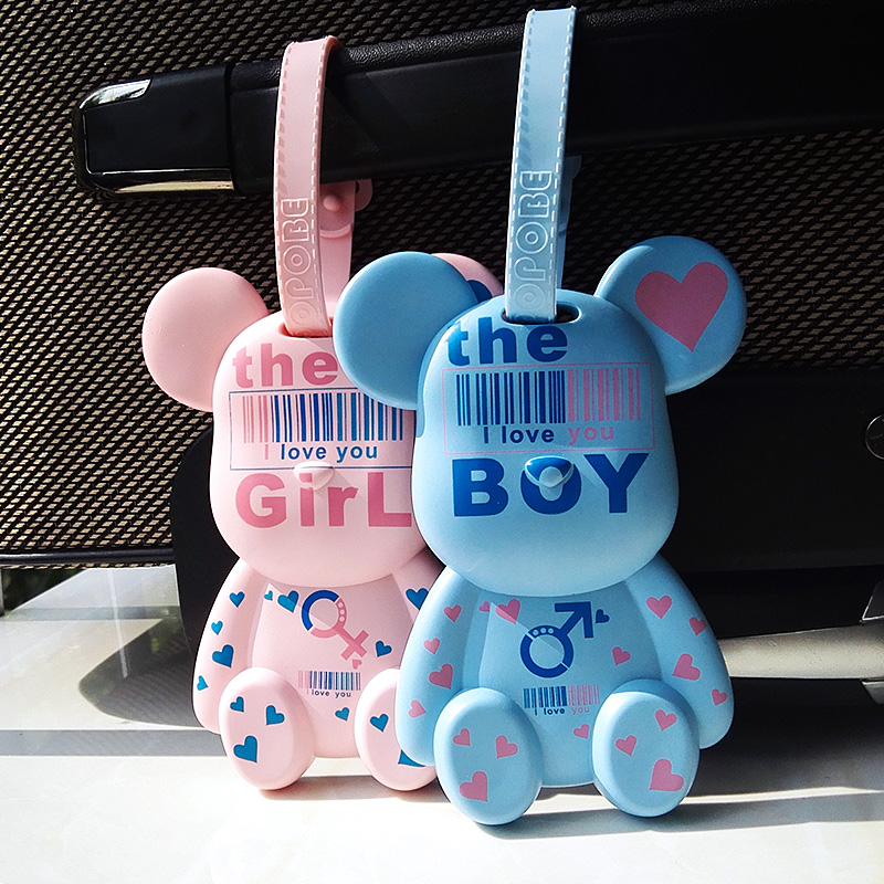 Travel Portable Boarding hangover China Wind Silicone Luggage Card Solid delivery pendant Label identification anti-loss listing