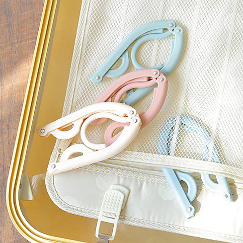Travel folding clothes frame portable multi-function anti-slip clamp mini-stretched clothes Drying rack Travel artifact