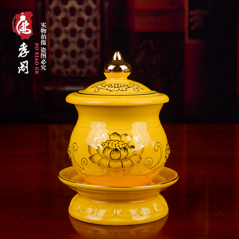 New ceramic for water glass Buddha for cup big tragically Buddhist supplies Buddha in front of Buddha for sketching Lotus Pure Water