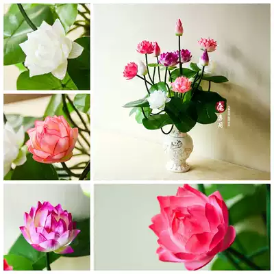 Flower supply in front of the Buddha Simulation small lotus lotus living room flower arrangement decoration flower for Buddha fake flower simulation flower ornaments