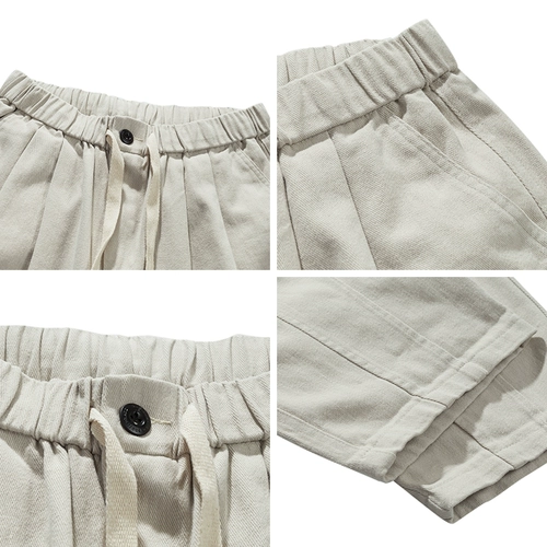 江南先生 Осенние японские цветные ретро трендовые штаны, свободный прямой крой, в корейском стиле