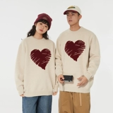 江南先生 Красное полотенце, осенний свитер для влюбленных, трикотажная куртка, в американском стиле