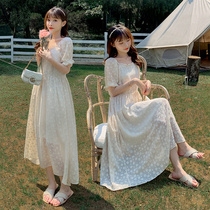 Pregnant womens dress summer gentle style long pregnant womens skirt subnet Red foreign style large size pregnant womens long skirt tide