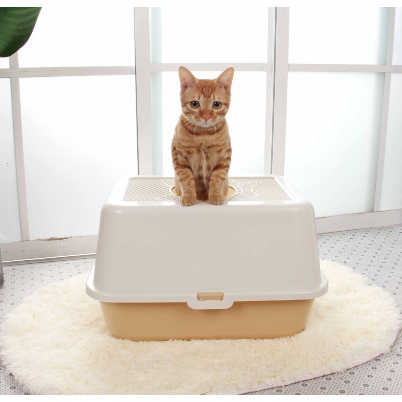 Closed Pamtian Enclosed Cat Sand Cat Litter Basin Anti-Splash Top-In Cat Toilet Deodorant Basin Delivery Shovel