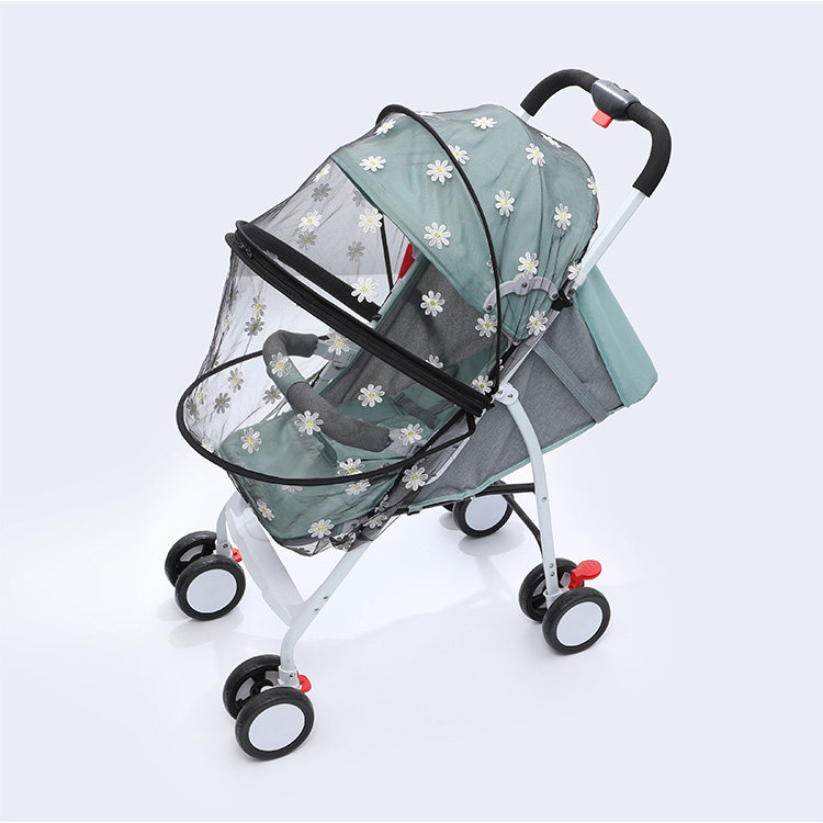 South Korea in Baby Daisies Mosquito Net Full-covered Universal Baby Cart Net Summer Mosquito-Anti-Mosquito-Blade Breakthrough Belt