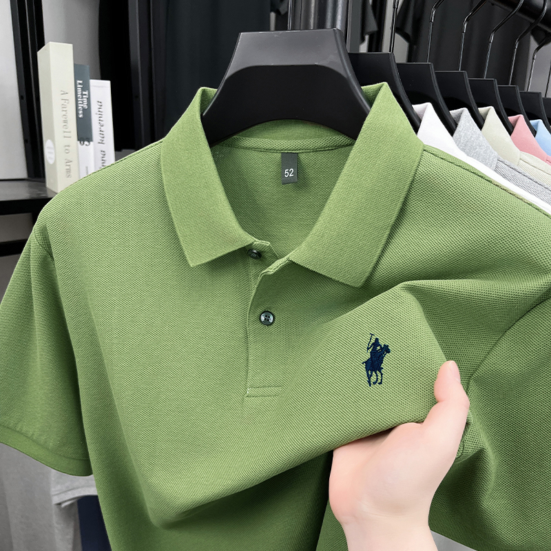 [Outlet Brand Discount] Paul Short-Sleeved T-Shirt Men's Summer New Style Pure Cotton American-Style Lapel Polo Shirt Top