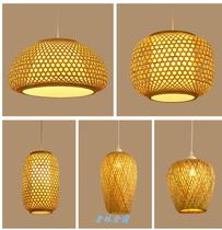 Bamboo lantern Chandelier Stairs Kitchen bar Decorative lights Handicraft stalls Farm bamboo products Nanjing restaurant lights