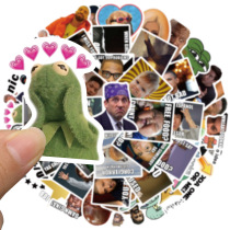 50 External Network Stalk Series Foreigners Cartoon Expression Pack Stickers Computer Notebook Suitcase Graffiti Stickers