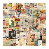 50 sheets of European and American nostalgic retro posters with no rubber suitcase laptop helmets mobile phone stickers