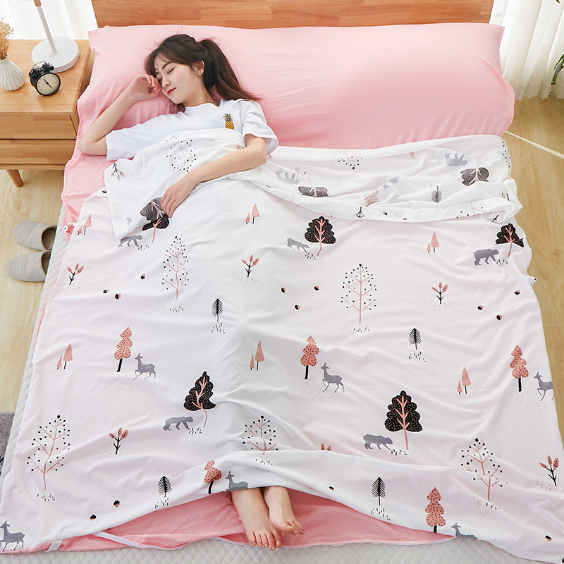 Non-pure cotton condom in a sleeping bag for adults travelling for adults