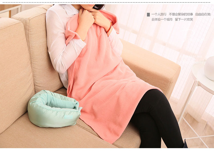 Ngoài trời lạnh khăn nam giới và phụ nữ mùa đông bib chăn ấm vai Hàn Quốc phiên bản của du lịch xách tay gối hình chữ U gối đa chức năng khăn chống nắng đi phượt