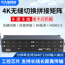 8 in 8 out seamless splicing matrix switcher multi-screen image splicing screen processor HD HDMI2 0