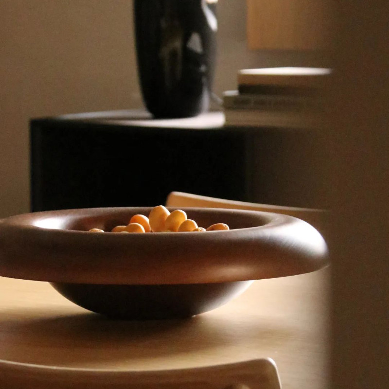 Spot MENU Denmark Import beech wood Round bowl Decorative Utensil Brief Home Pendulum SOFT FIT CHEN-Taobao