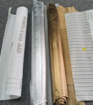 Italy GR metallic vertical strip fabric Sheepskin leather leather material 0 7-0 8mm Slightly soft