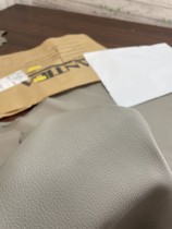 Italian antiba smoke gray shrinkage goatskin genuine leather material about 1 to 2mm soft