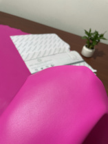 Italian del vacchio pink plain nappa sheepskin genuine leather 1mm soft