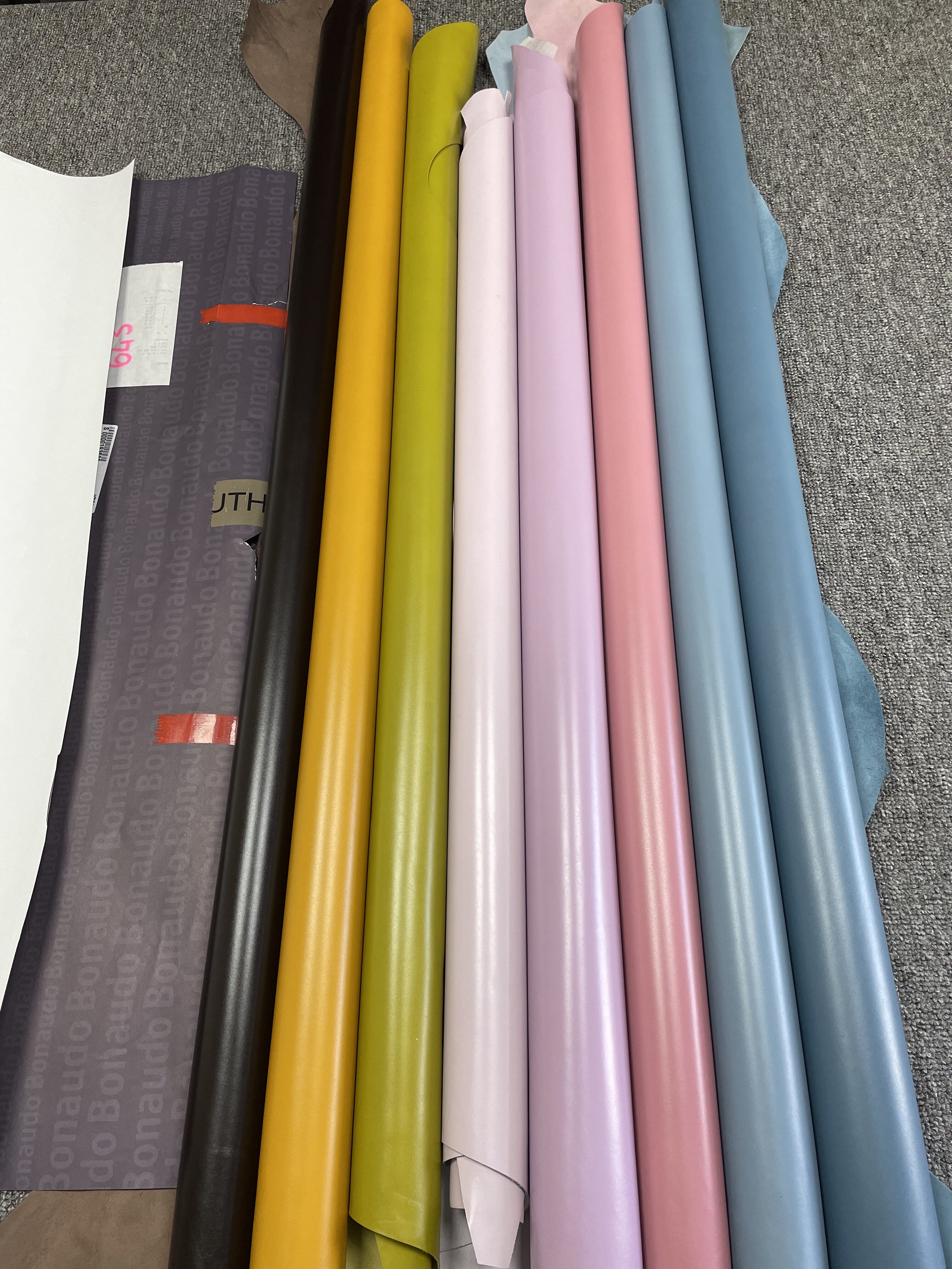 Italy Bonaudo flat box calf calf skin leather 0 9-1mm bias