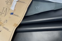 Italian VN black plain nappa sheepskin genuine leather 0 8-0 9mm soft