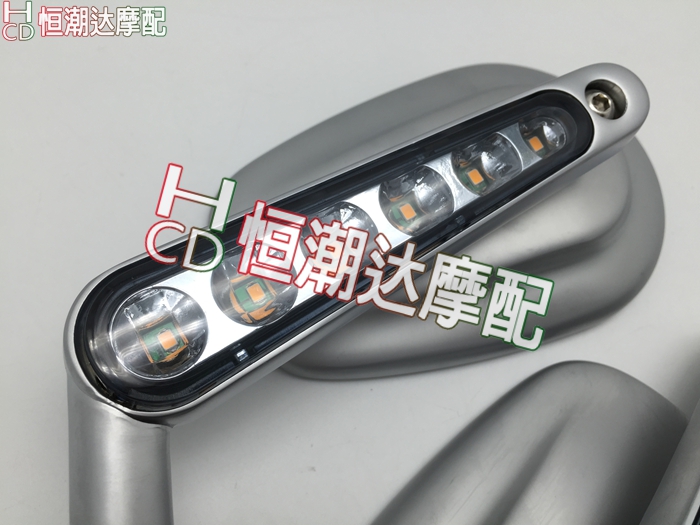 Harley Willow 1250CC Cơ bắp Gương chiếu hậu xe máy cơ bắp lớn với đèn phản quang tín hiệu - Xe máy lại gương kính xe rizoma