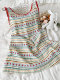 Korean Style Sweet Printed Women's Summer Camisole Baby Cotton Gauze Nightdress 2025 New Model Can Be Worn Outside Home Dress
