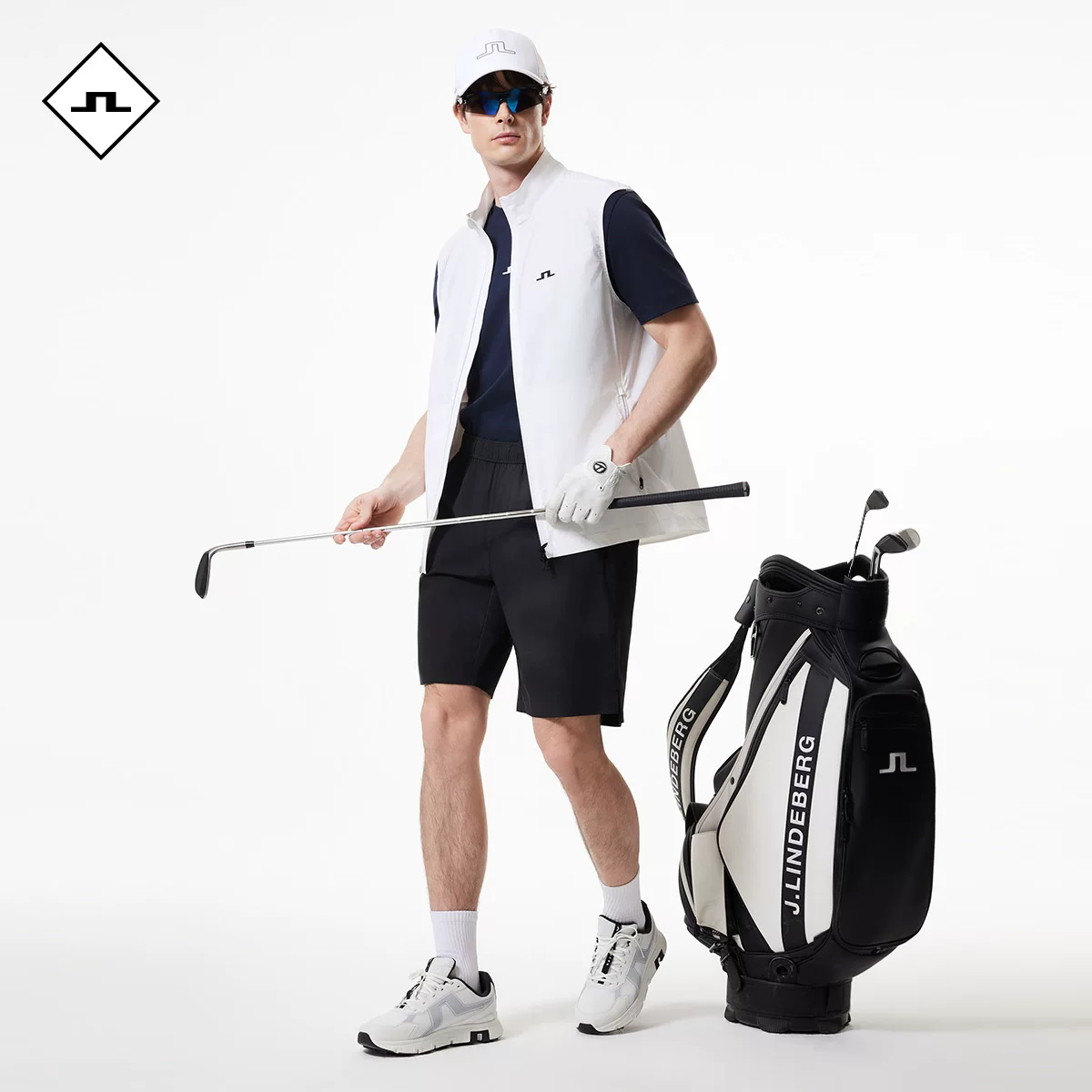 JLINDEBERG Gold Lindbergh Golf Летняя лёгкая водостойкая спортивная жилетка с воротником stand для мужчин