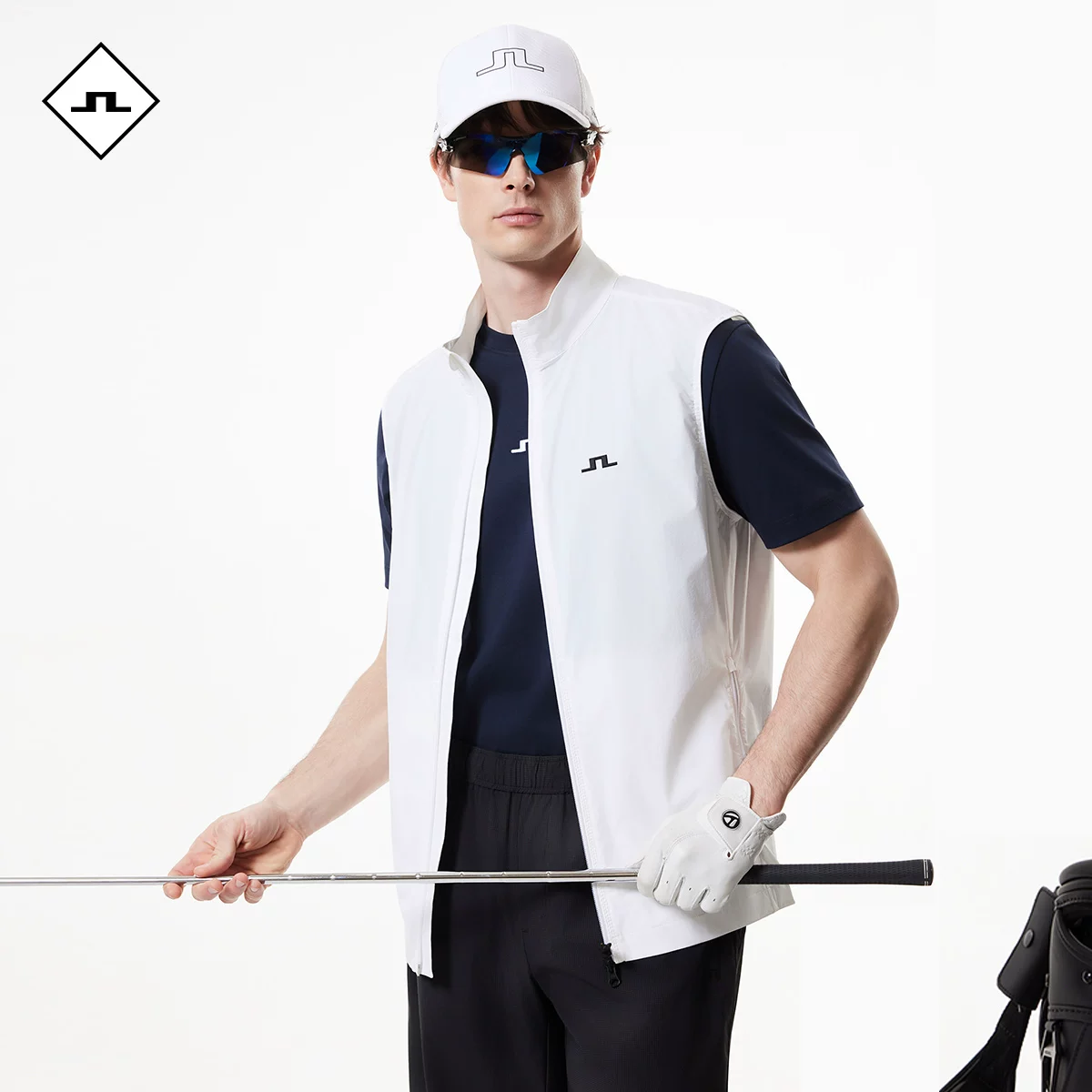 JLINDEBERG Gold Lindbergh Golf Летняя лёгкая водостойкая спортивная жилетка с воротником stand для мужчин