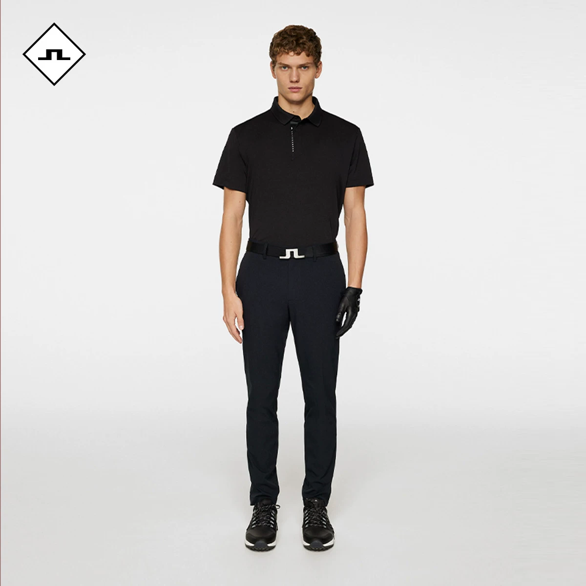 Новая футболка POLO от J Lindberg Линдзберг с эластичным тонким лацканом, импорт