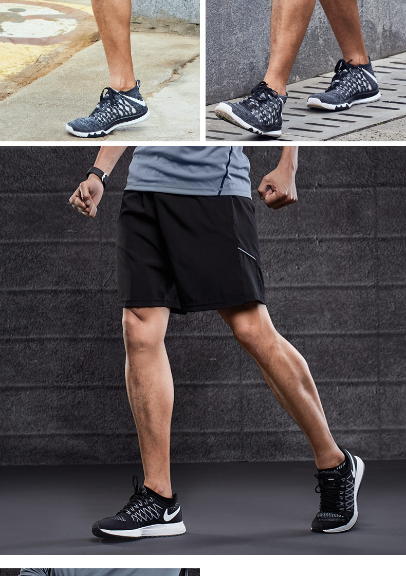 Quần short thể thao nam nhanh chóng làm khô năm 5 điểm quần mùa hè phần mỏng ba điểm lỏng kích thước lớn cầu lông tập thể dục đào tạo chạy quần quần tập yoga