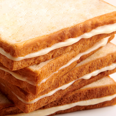 巴比熊乳酸夹心吐司早餐夹心小麦面包蛋糕点独立包装零食550g整箱