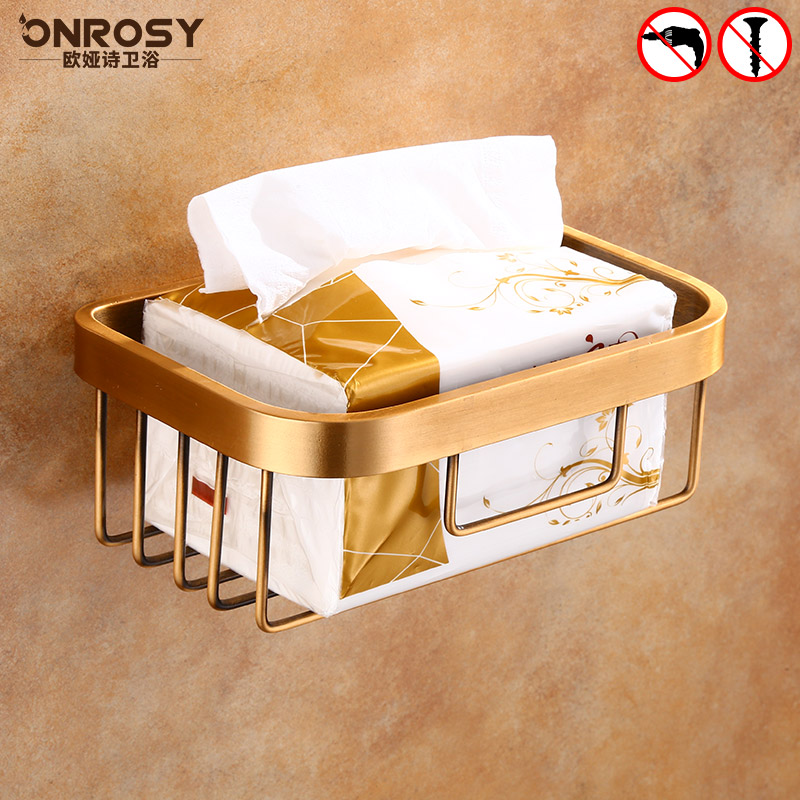 Non-perforated tissue holder European antique powder room toilet removable toilet paper roll toilet paper box Toilet paper basket Tissue basket