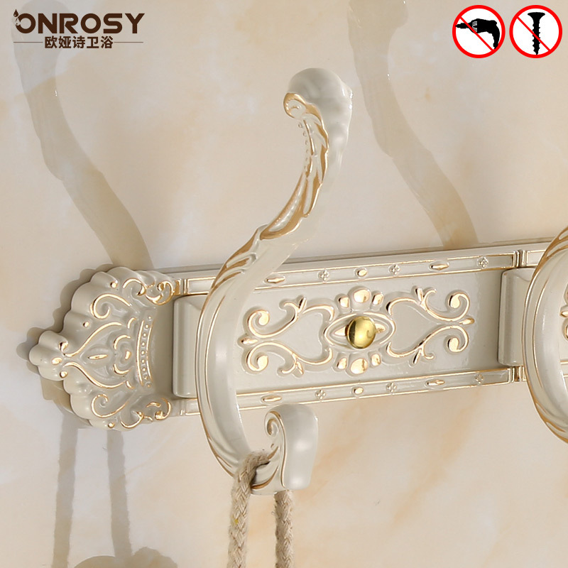 No-Drill Ivory White Coat Hook, Simple European-Style Row Hook for Bathroom, Bathroom Coat and Hat Hook, European-Style Bedroom Door Hook No-Drill Ivory White Coat Hook, Simple European-Style Row Hook for Bathroom, Bathroom Coat and Hat Hook, European-Style Bedroom Door Hook