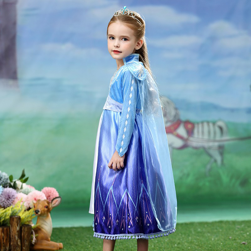 Girldress Ice AndIce 2 công chúa Aisha váy mùa xuân dress Aisha váy 7 tuổi mới Aisha váy trẻ em.