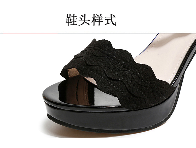 Giày nữ mùa hè 2018 mới thời trang Hàn Quốc Cô gái cao gót gợi cảm Giày cao gót nữ có khóa sau sandal shondo