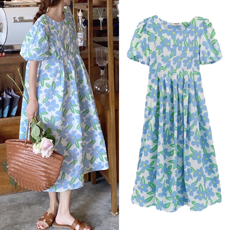 Pregnant Woman Foreign Dress Long Version Summer Dress Thin ADVANCED GESTATIONAL WOMAN DRESS SUMMER PREGNANT WOMAN CUIFLORAL DRESSES SUMMER 2021 NEW
