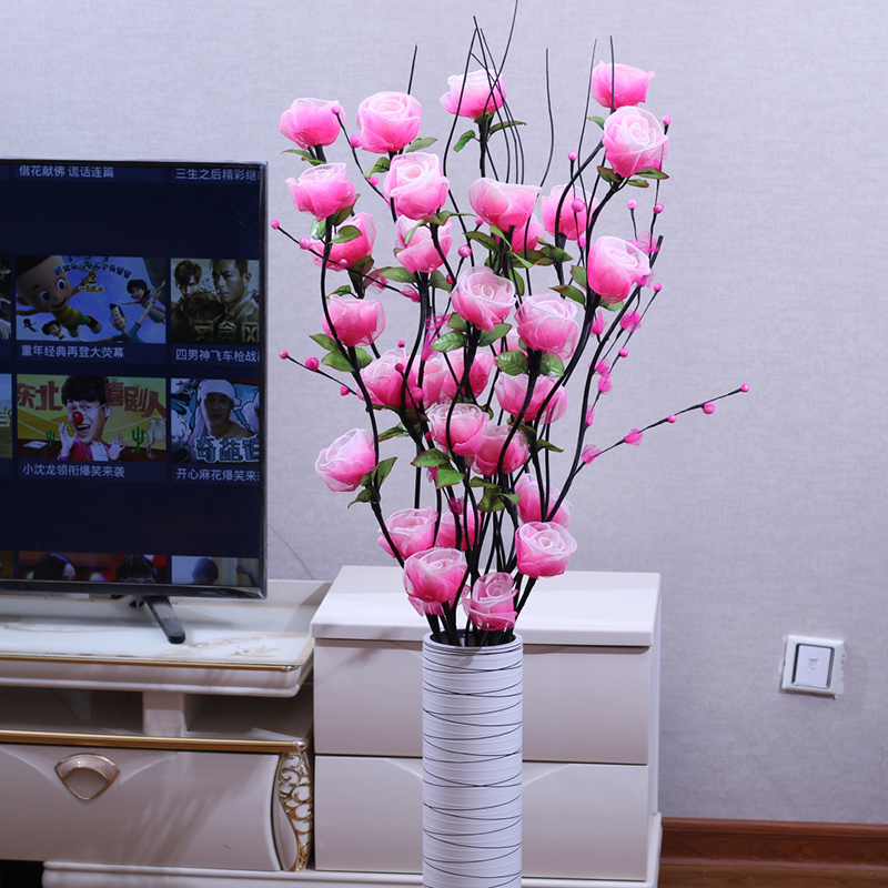 Leaf Vein Drying Flower Living Room Ground Fake Flowers Emulation Dry Branches Flower Arrangement Drying Flowers Roll Plum House New House Decoration