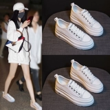 Универсальная повседневная обувь, белая обувь, высокие туфли на платформе, 2024 года, осенняя