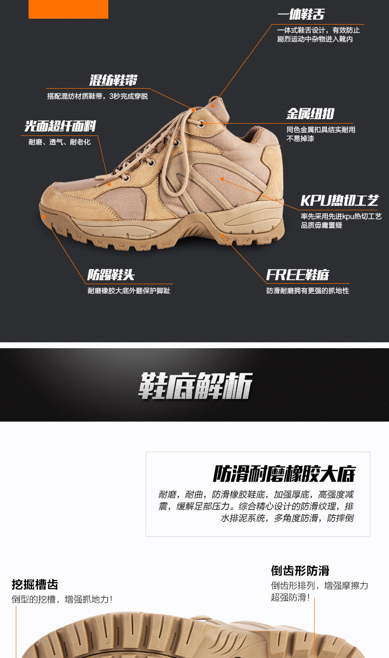 Boots militaires en cuir - amortissement - Ref 1397741 Image 10