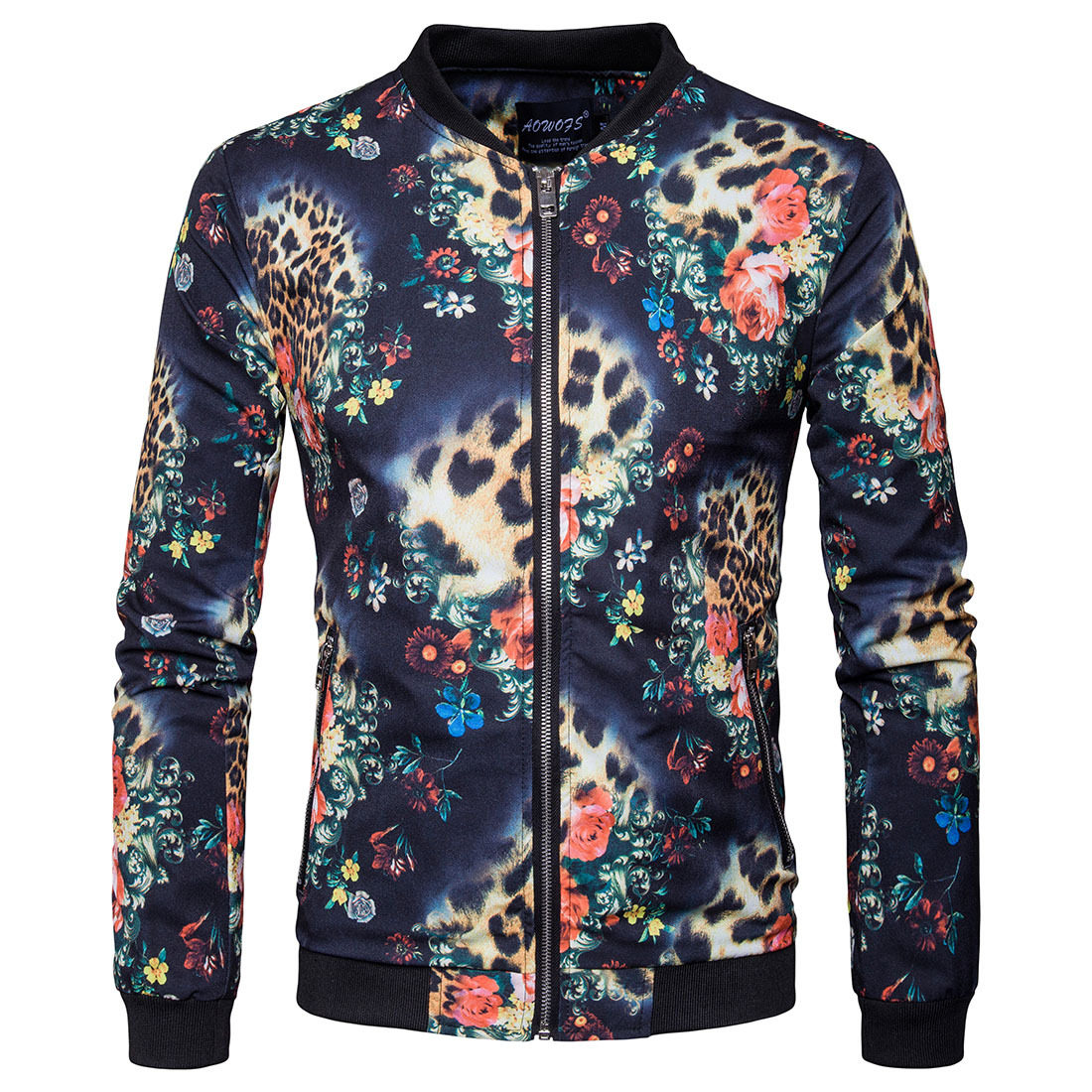 Jacket Male Baseball Collar Printed Jacket Casual Trend Teen Korean Version Sashimi Hot Clothes Summer Thin Breathable
