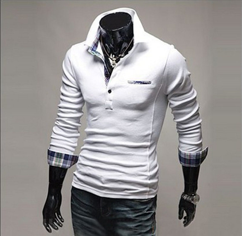New Korean version of the wave men's autumn clothing for men and women's clothes Rafa Laurenma ball long sleeve polo shirt T-shirt 100 hitch a Inn T-shirt