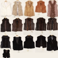 Vintage vintage mùa thu và mùa đông lông thỏ áo vest không tay vest phiên bản Hàn Quốc của vest lông hoang dã 79-3 áo khoác lông cừu nam