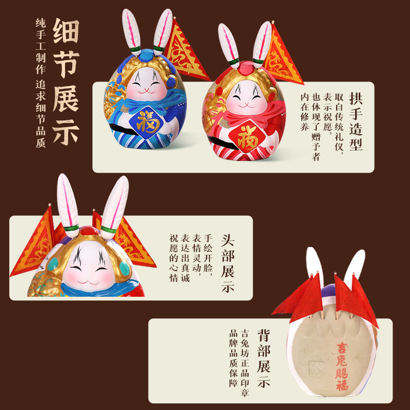 北京兔爷摆件到底有多神奇？非遗泥塑还能当创意礼物？-泥人-淘宝百科网